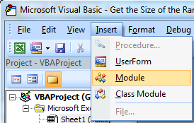 C:\Users\notebook\Documents\Get the Size of the Range in Excel\insert-module.png.PNG